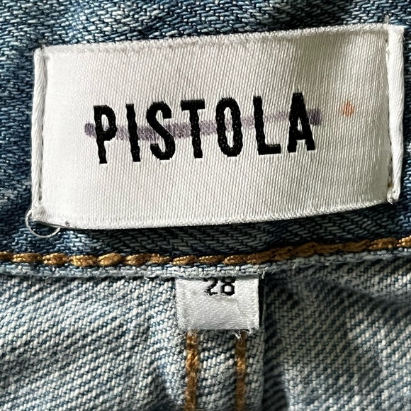 Pistola Charlie High Rise Classic Straight Ankle Jeans Distressed Size 28 - Picture 10 of 15